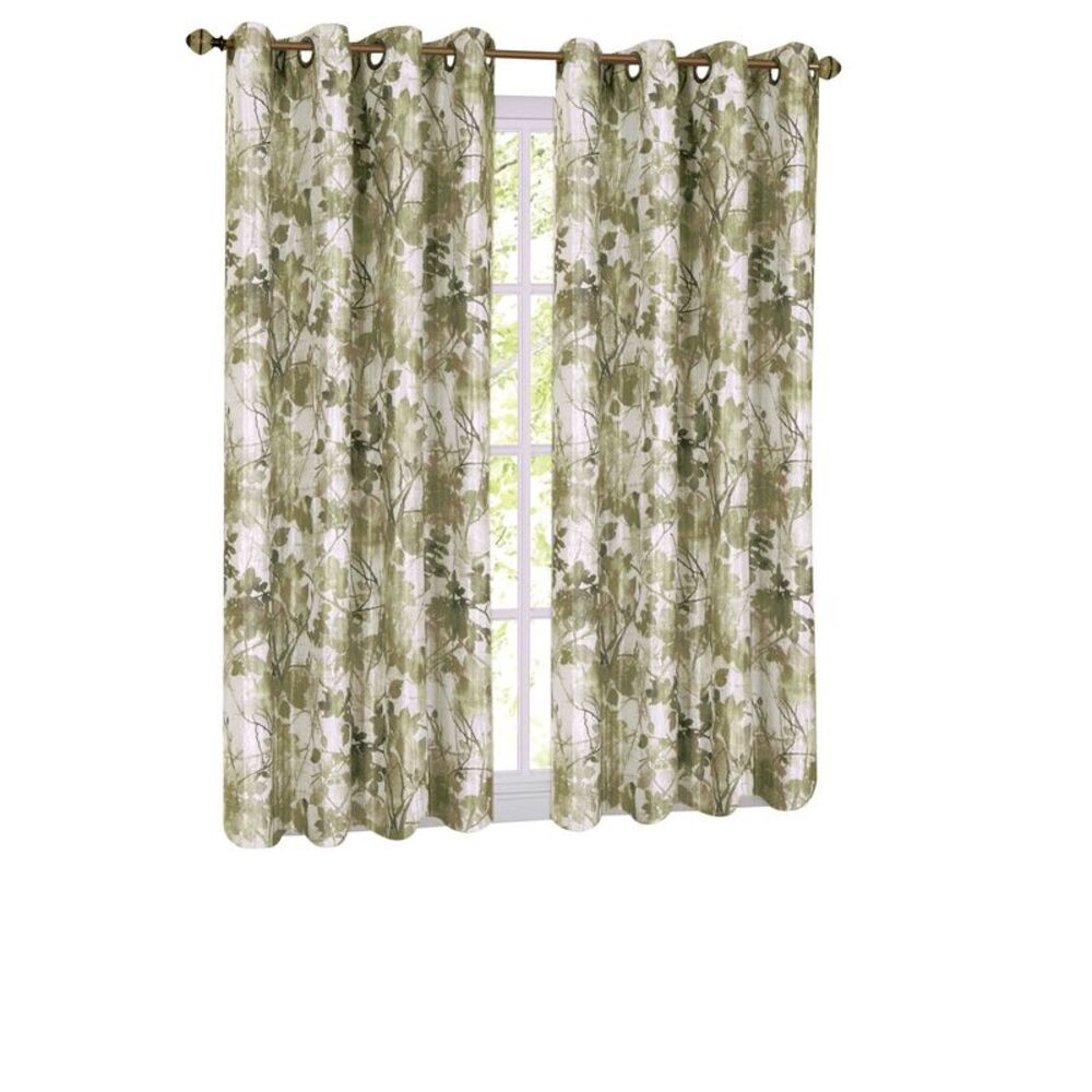 Collections Etc Tranquil Trees Grommet Top Insulated Room Darkening Thermal